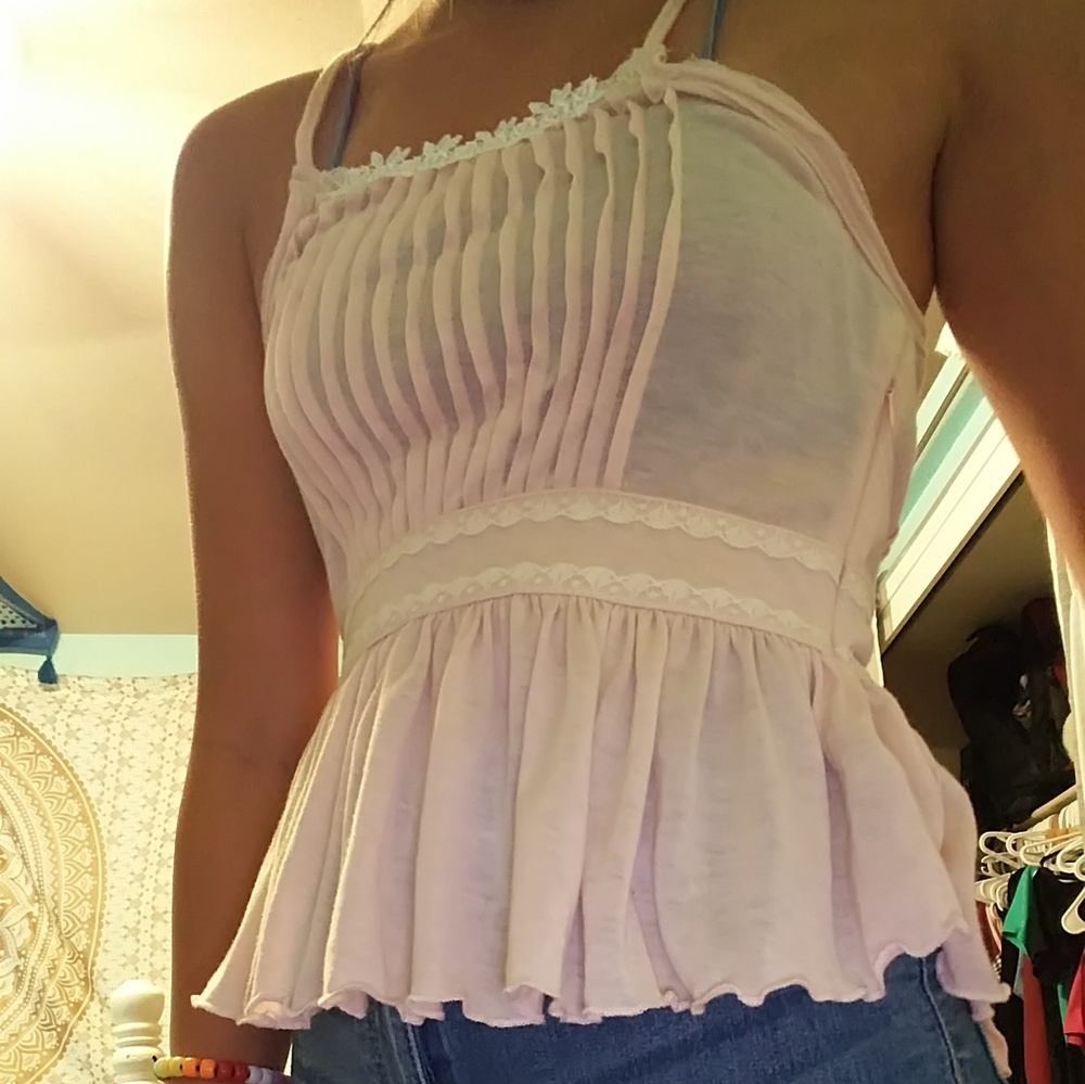 Pink girly tank top